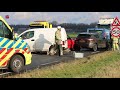 Deel weg Dronten - Kampen lange tijd dicht na ongeluk met meerdere voertuigen