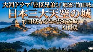 【豊臣兄弟】大河ドラマで話題の竹田城！雲海の城AI再現「日本三大天空の城」強固な石垣の秘密