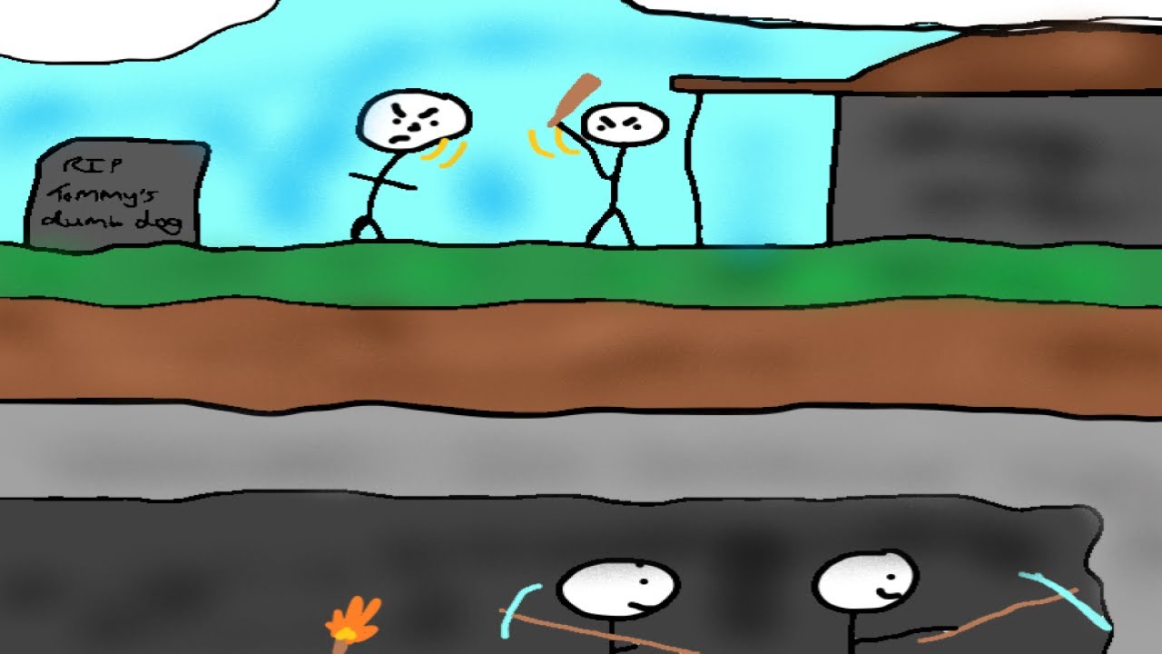Mining while Mom and Dad argue in the background