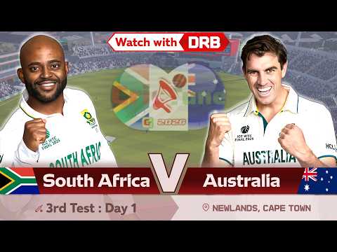 South Africa vs Australia | 3rd Test : Day 1 | watch with DRB