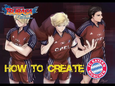 HOW TO CREATE:  (Kit & Logo) Bayern Munich On Captain Tsubasa Rise Of New Champions