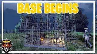 First Steps of Base Building! - 7 Days to Die Alpha 17.3 Multiplayer Gameplay Part 19