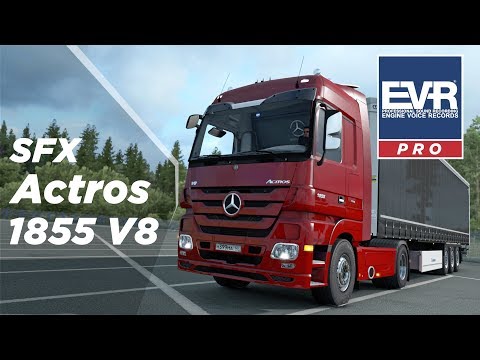 Euro truck simulator 2 SFX Actros 1855 V8 OM502 Engine Voice Records