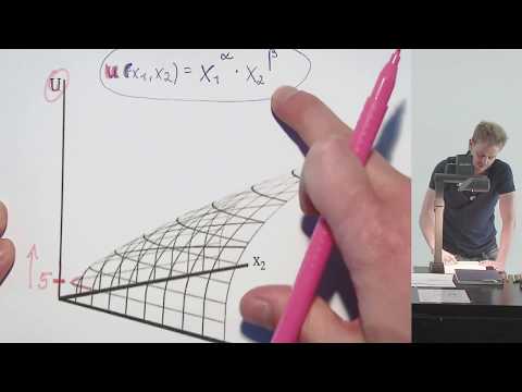 The Cobb-Douglas utility function: Indifference curves and marginal rate of substitution (9.2)