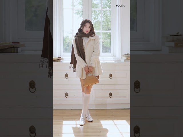 ND22S490 - Áo măng tô dạ lông thỏ