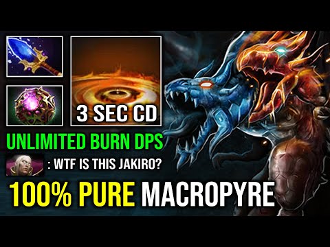 WTF 3 Sec CD Skill Spam Unlimited Liquid Fire 100% Pure Macropyre Mid Jakiro Against Invoker Dota 2