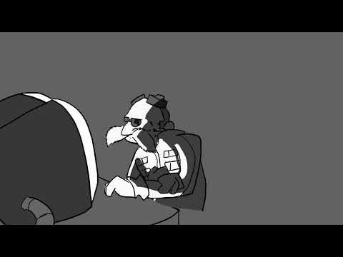 Eggman's control room.  (Sonic destruction animatic)