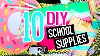 10 DIY School Supplies! DIY Crafts for Back to School with  SARA BEAUTY CORNER!