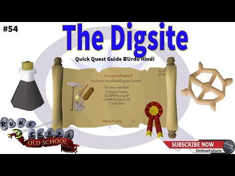 OSRS│How To Complete Digsite Quest 2020 │Quick Quest Guide │Urdu Hindi