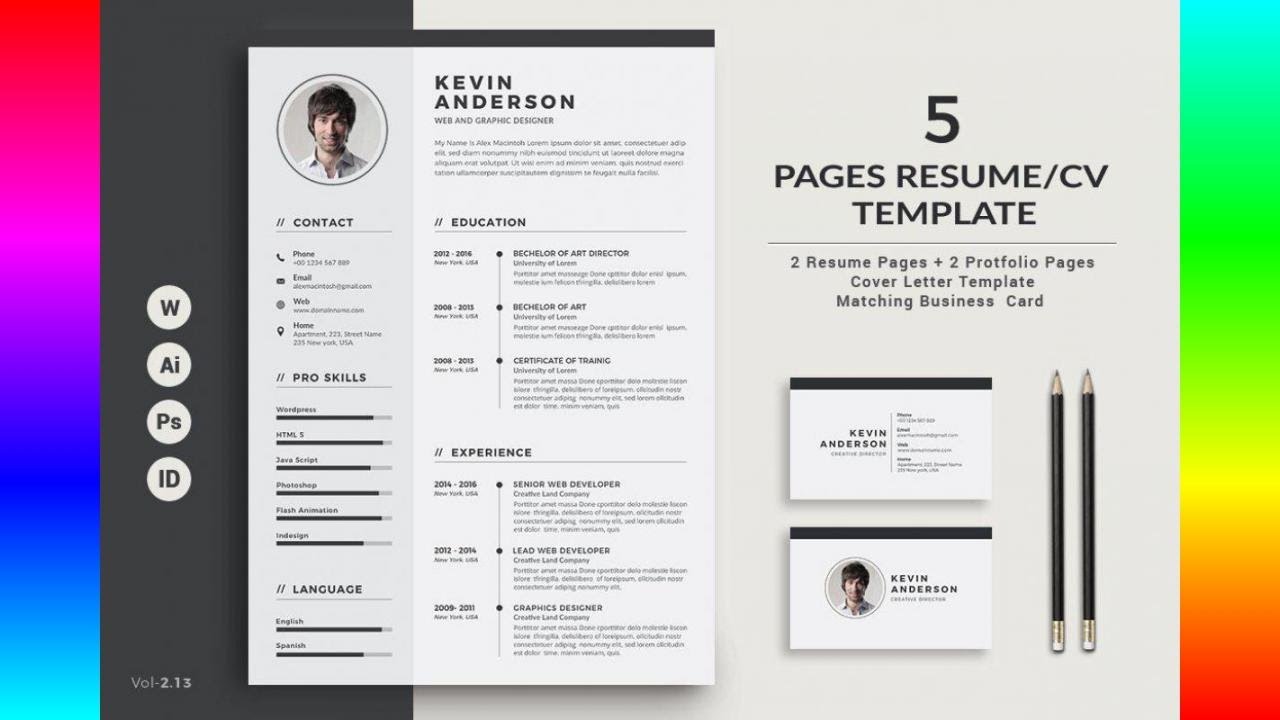Professional Resume Templates: Resume CV - 5 Pages