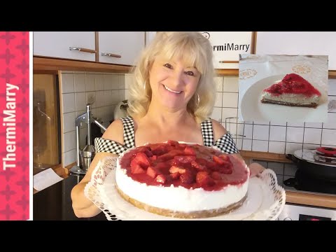 Einfache Erdbeertorte-ohne backen-ThermiMarry Tm6 TM5