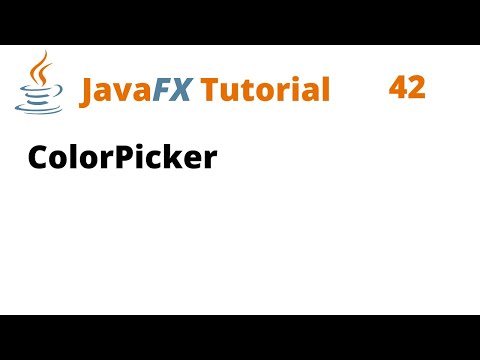 JavaFX Tutorial 42 - ColorPicker
