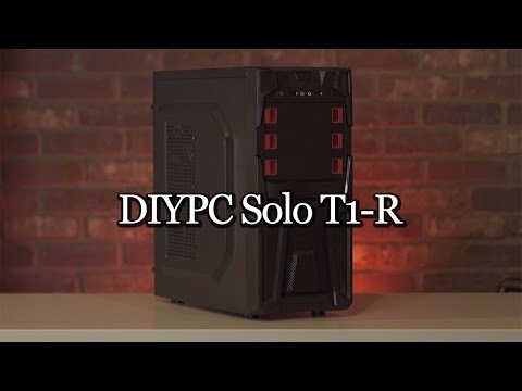 DIYPC Solo-T1-R Gaming Carbide Series Computer Case...