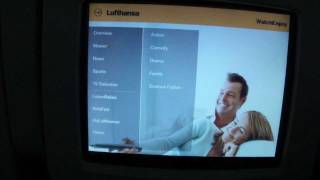 preview picture of video 'Lufthansa Boeing 747 - 400 New Interior with personal IFE'