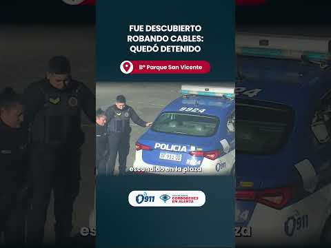 B° Parque San Vicente 🚨 Fue descubierto robando cables: quedó detenido