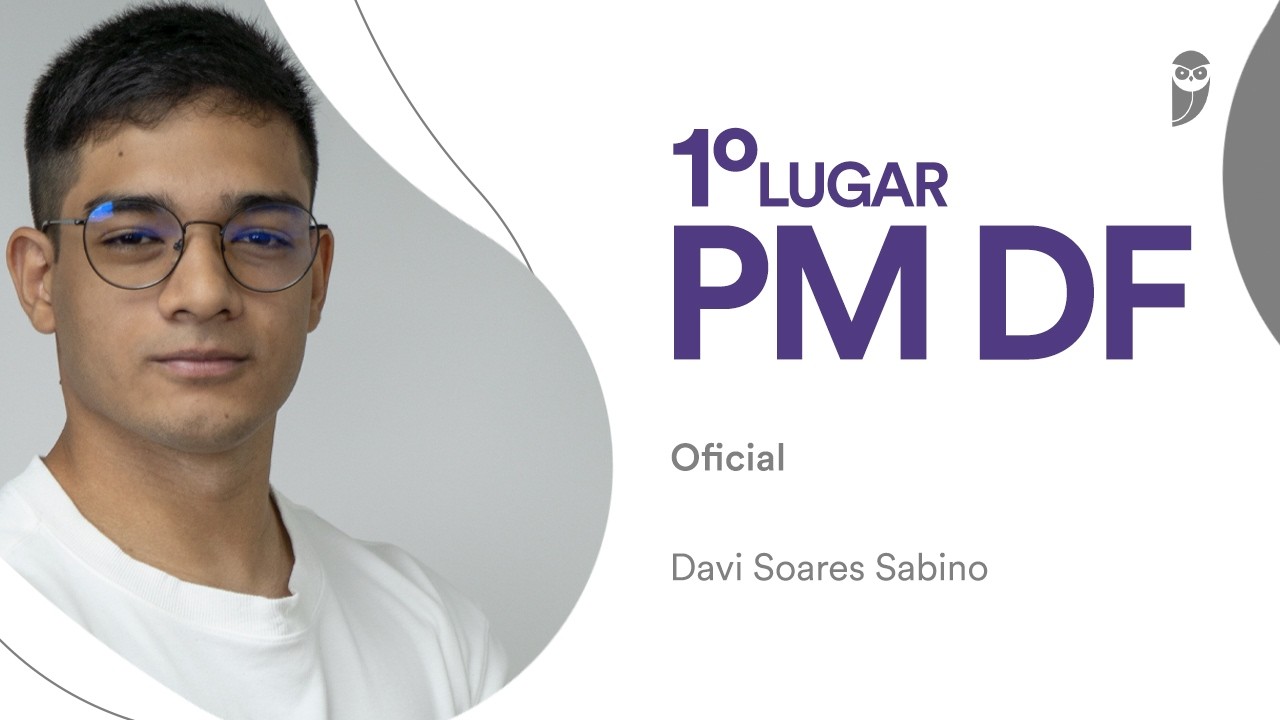 PMDF: Davi Soares Sabino, aprovado aos 19 anos, em 1ª lugar, para a carreira de Oficial