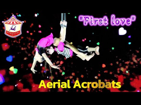 Acrobats on air loops (children) - Anastasia & Matthew, choreographic composition - "First Love"!