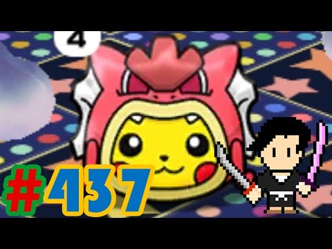 Pokémon Shuffle #437 Pikachu(Shiny Gyarados Costume), Pikachu(Sinnoh Cap) stage