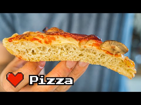 Chrupiąca pizza 🍕 na grubym cieście w stylu amerykańskim