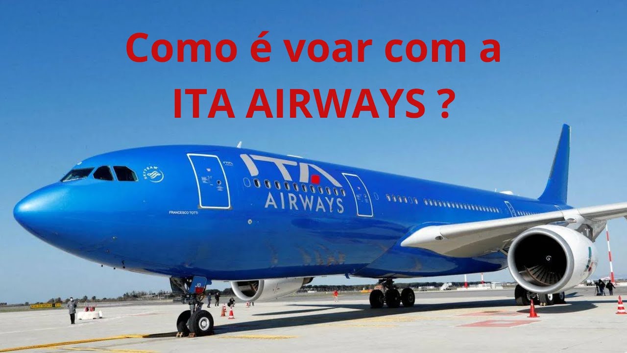 Como é voar com a ITA Airways de Sao Paulo Guarulhos Brasil para Roma