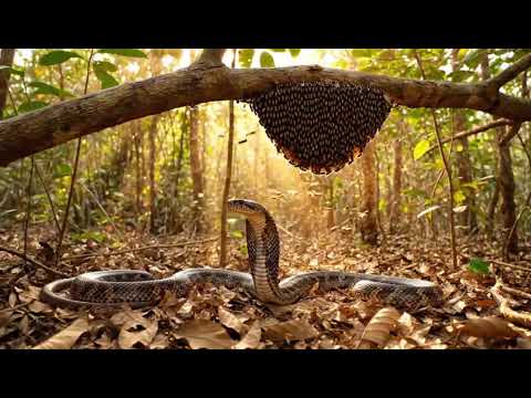 King Cobra vs Bees Fight Wild Life Combat