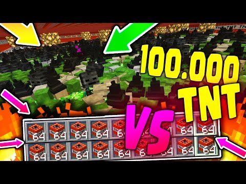100.000 MILA TNT VS HEROBRINE + 10.000 MOB !!! - Minecraft CHALLENGE IMPOSSIBILI