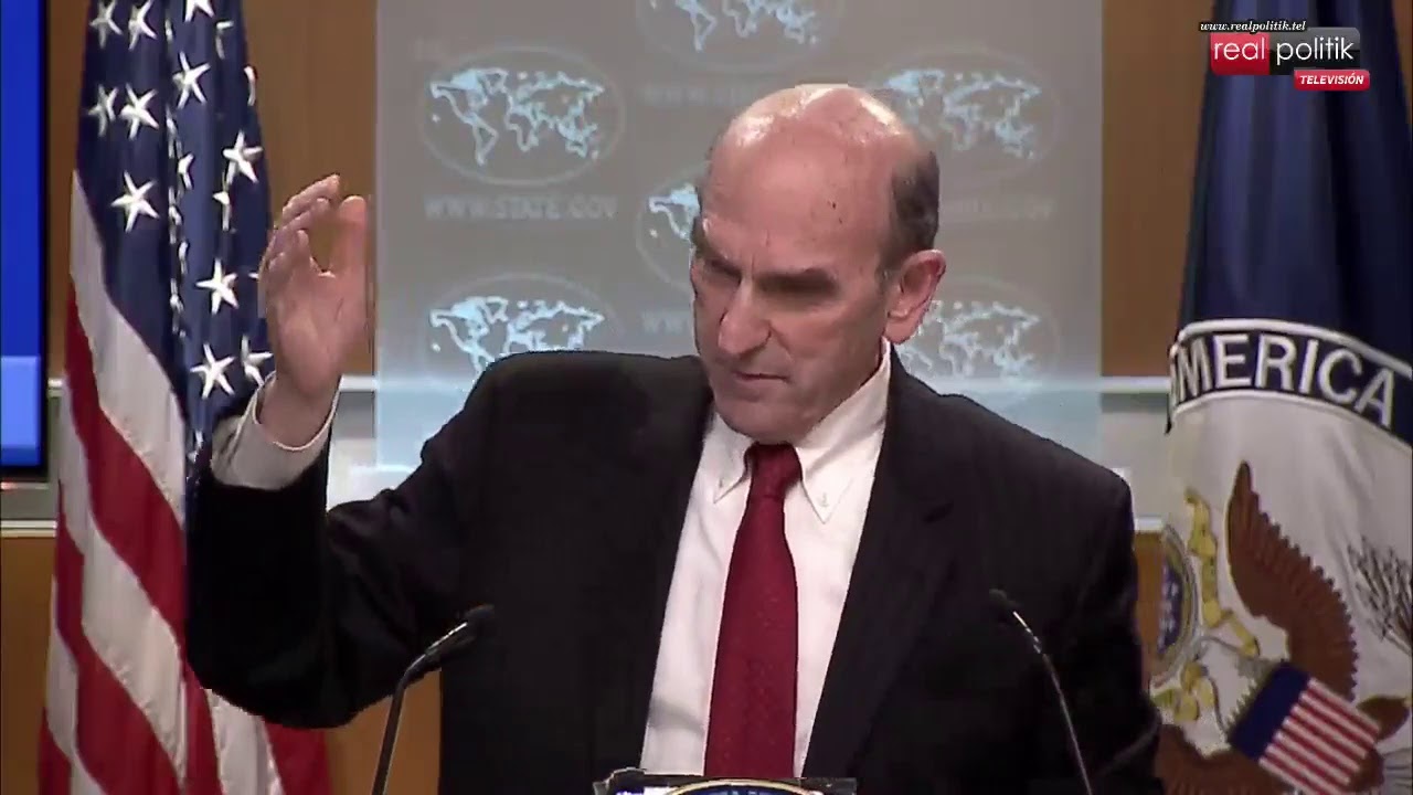 Elliott Abrams, representante de EE.UU en Venezuela, en conferencia de prensa