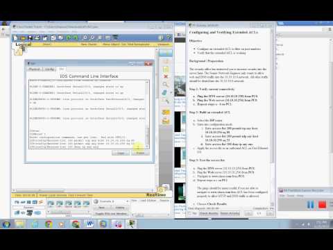 Configuring and Verifying Extended ACLs to Filter on Port Numbers 8 4 1