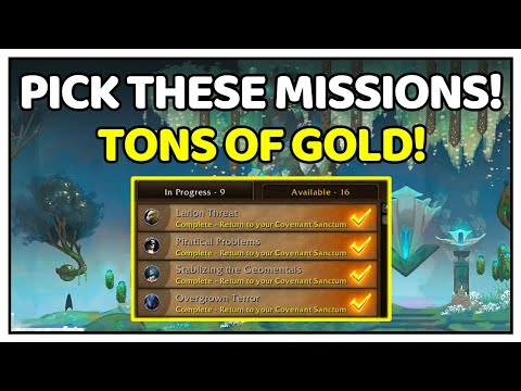 Pick These Missions To Maximize Your Gold Through The Mission Table! | Shadowlands Goldmaking