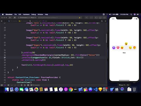 Facebook Like Press Animation Using SwiftUI - Facebook Like Button PopUp Animation In SwiftUI