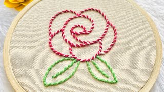 Easy Rose Embroidery Tutorial For Beginners | Hand Embroidery Step by Step
