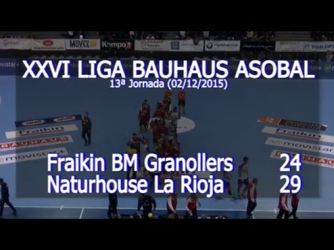 LIGA BAUHAUS ASOBAL J13 Fraikin BM. Granollers - Naturhouse La Rioja  24 - 29