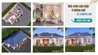 Nhà vườn 1 tầng ở quê 4 phòng ngủ ATZ số 340