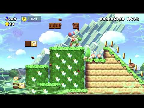 SMM2 Dingbat666 World: 1-1 Floral Fields Rolling Hills