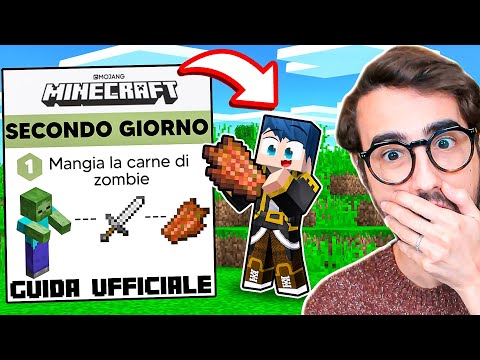 SOPRAVVIVO SU MINECRAFT CON LA GUIDA UFFICIALE MOJANG!