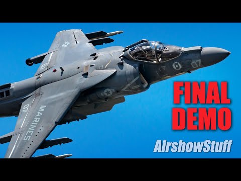 Final USMC AV-8B Harrier Demo! - MCAS Cherry Point Airshow 2024