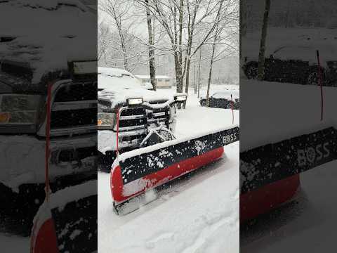 Boss Snow Plow Heated Lights & Adjustment. #shorts #winter #snow