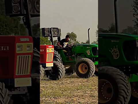 John Deere 5050D vs. Swaraj 855 speed test kaun sa tractor bast hai #subscribe #855 #jondeere #viral