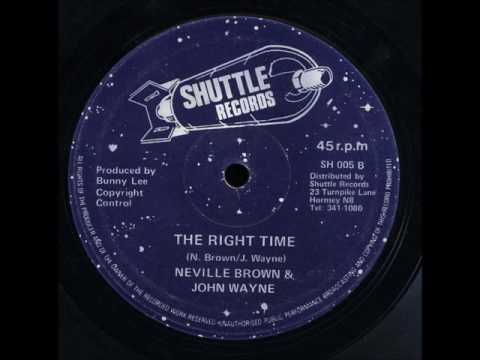 Neville Brown & John Wayne - The Right Time - 12" Shuttle Records 1983 - RUB-A-DUB 80'S DANCEHALL