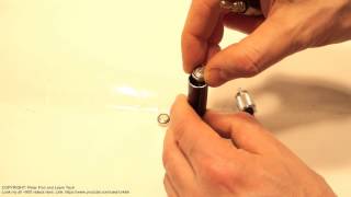 How to replace batteries to small led flashlight.