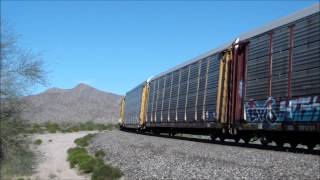 preview picture of video 'UP 4066 West - Shawmut, Arizona on 2-9-2014'