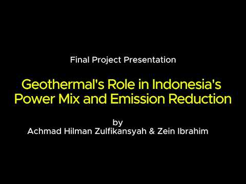 Geothermal's Role in Indonesia's Power Mix and Emission ...