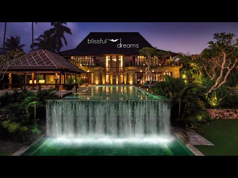 Summer Night Ambience | LUXURY Villa | Relax by a Private Pool Waterfall | 8 Hrs