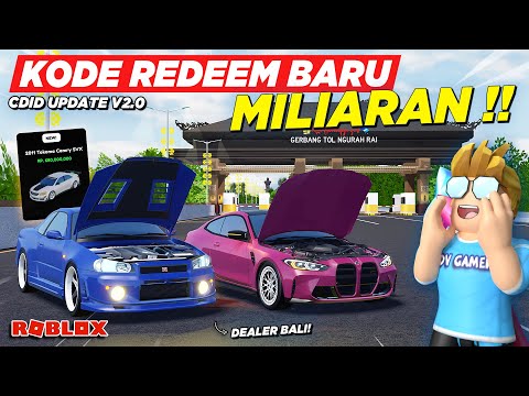 BANYAK KODE REDEEM BARU 1 MILIAR DAN LOKASI DEALER MAP BALI !! CDID UPDATE V2.0 LEBARAN - Roblox