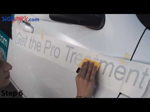 How to install vinyl lettering on a vehicle