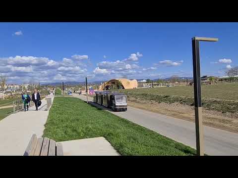 BUGA 2023 Vom Eingang Parkschale über Freilichtbühne Parkschale zur Seilbahn im Spinelli Park