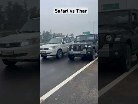 Tata safari vs Mahindra Thar 🔥 | Drag race #thar #safari #unfrezzmyaccount #views #likeforlikes