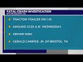 Tractor Trailer Crash Kills Bristol Tenn Man
