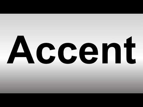 Part of a video titled How to Pronounce Accent - YouTube