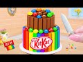 Satisfying Baking Miniature Kitkat Chocolate Cake Best Mini Dessert DIY By Mimi Little Bakes